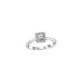 Diamond Princess Shaped Halo Engagement Ring