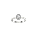Diamond Oval Shaped Halo Engagement Ring