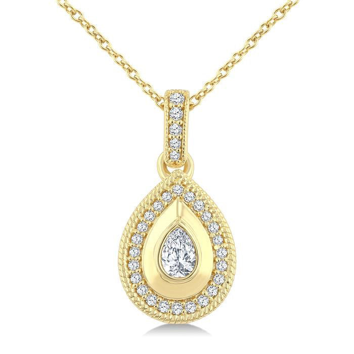 Zaira Jubilee Pear Shape Art Deco Diamond Fashion Pendant