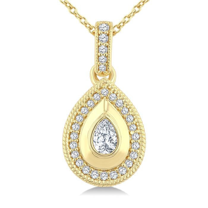 Zaira Jubilee Pear Shape Art Deco Diamond Fashion Pendant