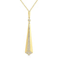 1/4 Ctw Tapered Drop Round Cut Diamond Fashion Pendant in 14K Yellow Gold