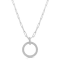 1/2 Ctw Circle Of Love Round Cut Diamond Pendant With Chain in 14K White Gold