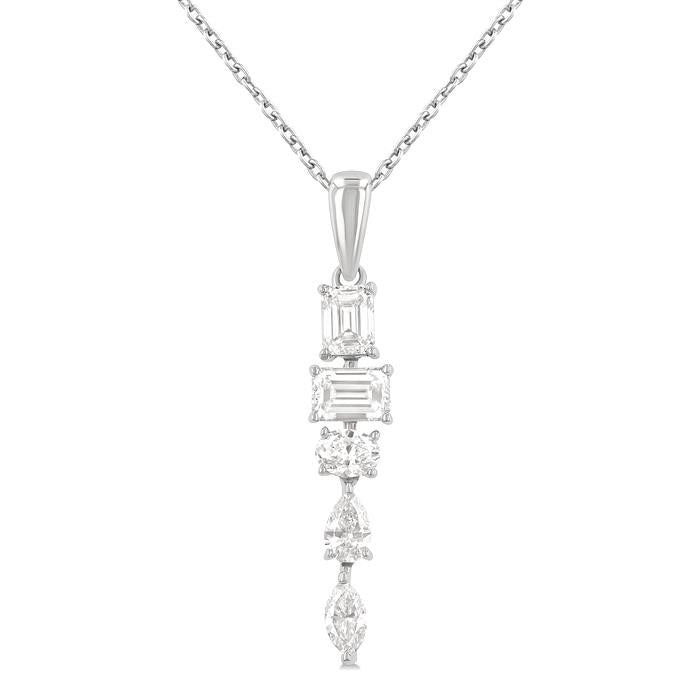 Whisper Laurel Mixed Shape Diamond Fashion Pendant