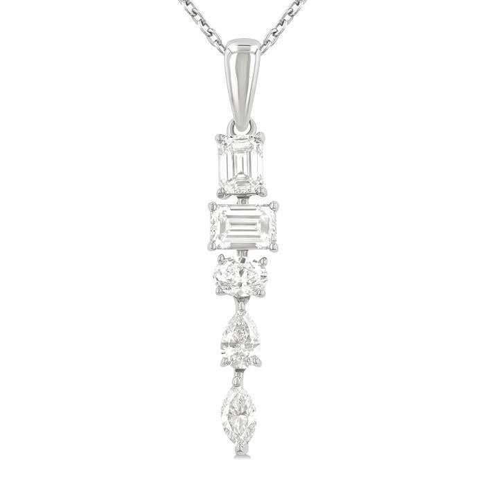 Whisper Laurel Mixed Shape Diamond Fashion Pendant