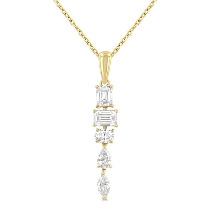 Xenia Prairie Mixed Shape Diamond Fashion Pendant