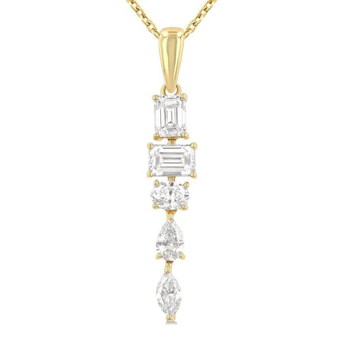 Xenia Prairie Mixed Shape Diamond Fashion Pendant