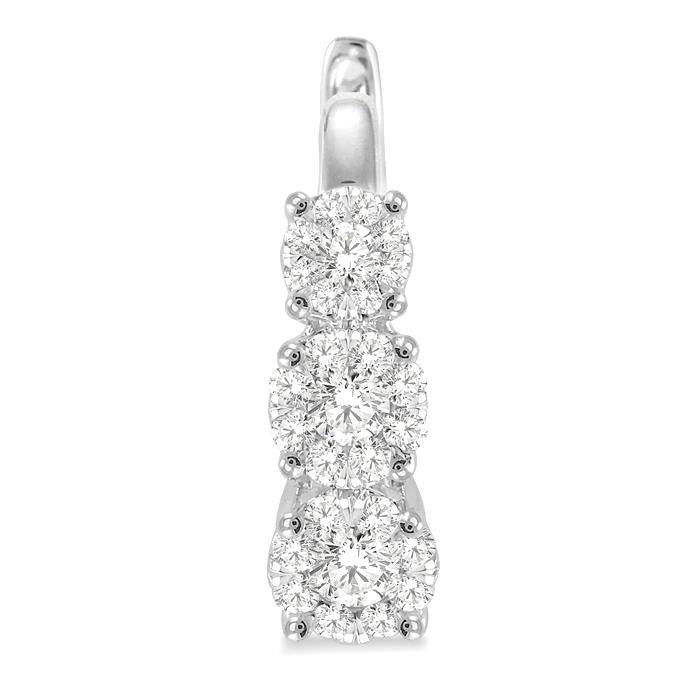 3/4 Ctw Diamond Shine Bright Earrings in 14K White Gold