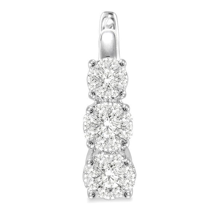 3/4 Ctw Diamond Shine Bright Earrings in 14K White Gold