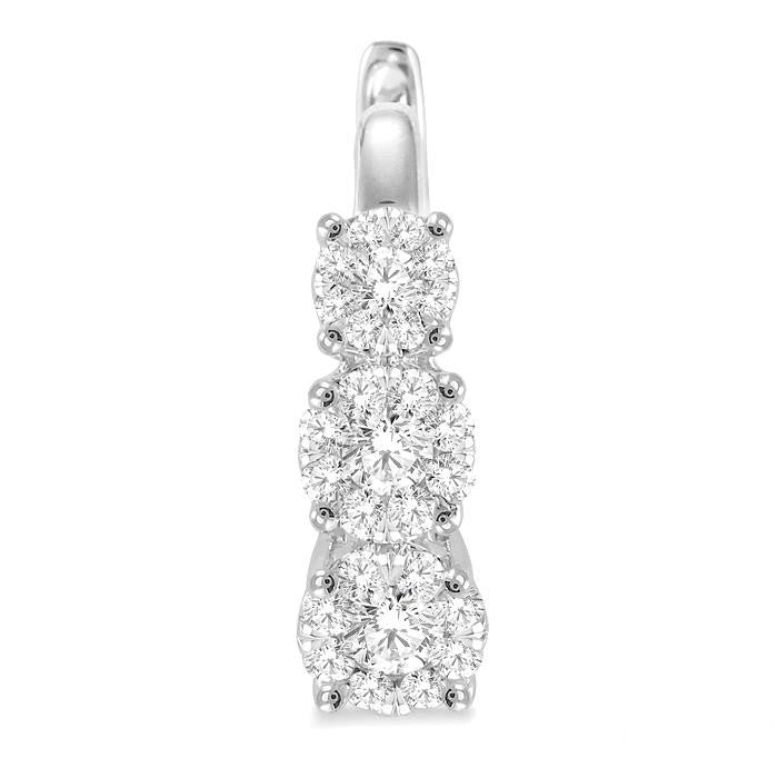 Past Present & Future Shine Bright Diamond Hoop Earrings
