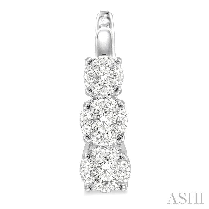 3/4 Ctw Diamond Shine Bright Earrings in 14K White Gold