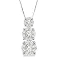 1/2 Ctw Diamond Shine Bright Pendant in 14K White Gold with Chain