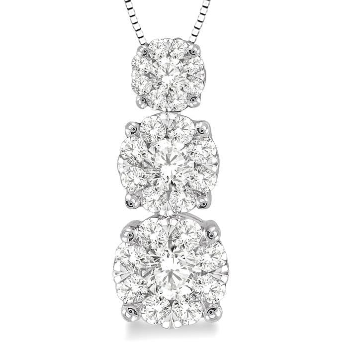 Maia Helios Round Shape Past Present & Future Shine Bright Essential Diamond Pendant