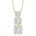 Round Shape Past Present & Future Shine Bright Essential Diamond Pendant