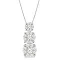1/4 Ctw Diamond Shine Bright Pendant in 14K White Gold with Chain