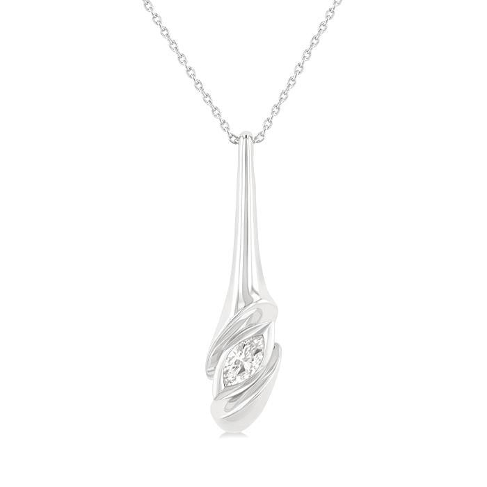 Umber Luna Twist Diamond Fashion Pendant