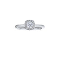 Diamond Cushion Shaped Halo Engagement Ring