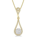 3/4 Ctw Diamond Shine Bright Pendant in 14K Yellow and White Gold with Chain