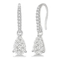 1/2 Ctw Pear Shape Diamond Shine Bright Earrings in 14K White Gold
