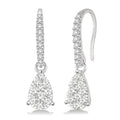 3/8 Ctw Pear Shape Diamond Shine Bright Earrings in 14K White Gold