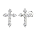 Cross Petite Diamond Fashion Earrings