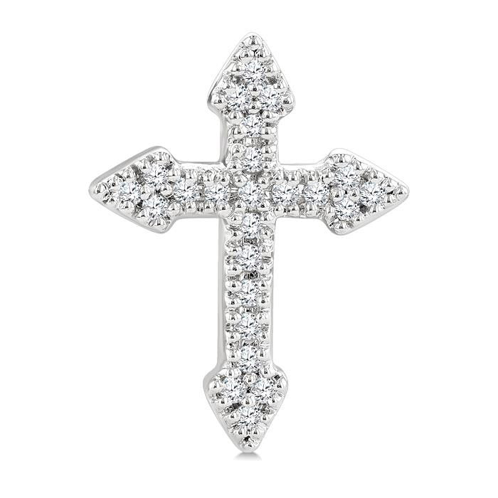 Cross Petite Diamond Fashion Earrings