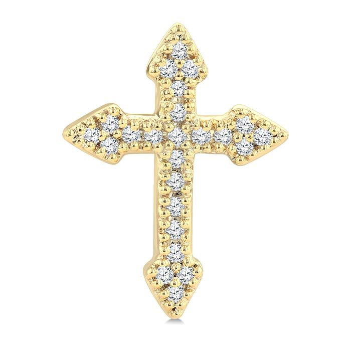 Cross Petite Diamond Fashion Earrings