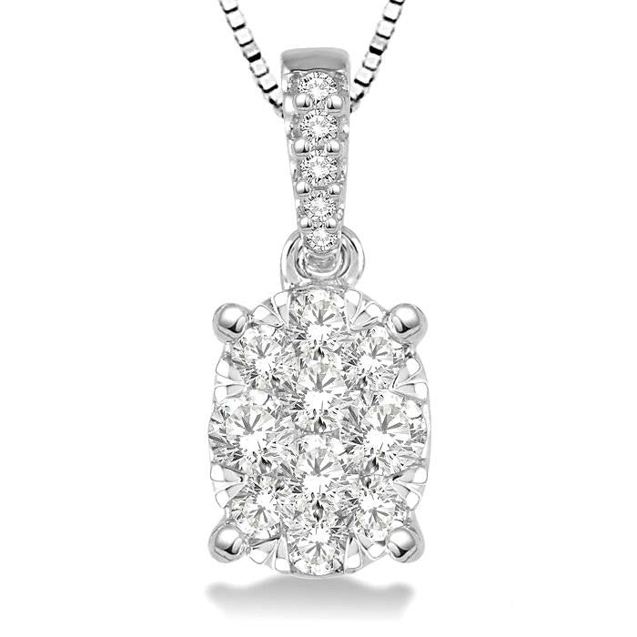 Oval Shape Shine Bright Essential Diamond Pendant