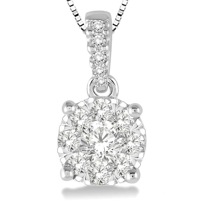 Kalliope Round Shape Shine Bright Essential Diamond Pendant