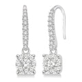 1/2 Ctw Round Shape Diamond Shine Bright Earrings in 14K White Gold
