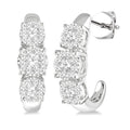 1 Ctw Shine Bright Round Cut Diamond Earrings in 14K White Gold