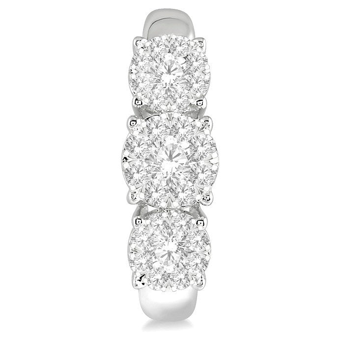 1 Ctw Shine Bright Round Cut Diamond Earrings in 14K White Gold