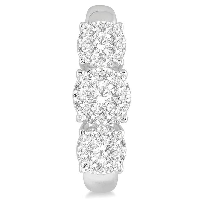 Past Present & Future Shine Bright Essential Diamond Half Hoop Earrings