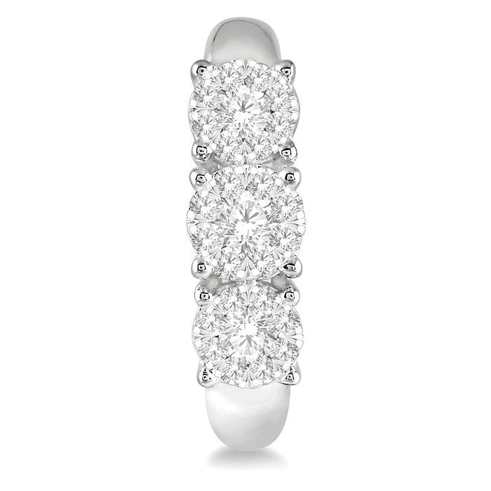 3/4 Ctw Shine Bright Round Cut Diamond Earrings in 14K White Gold
