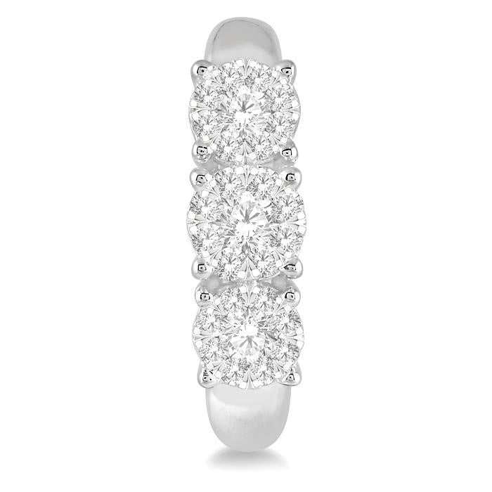 Past Present & Future Shine Bright Essential Diamond Half Hoop Earrings