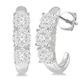 Past Present & Future Shine Bright Essential Diamond Half Hoop Earrings