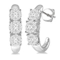 1/2 Ctw Shine Bright Round Cut Diamond Earrings in 14K White Gold