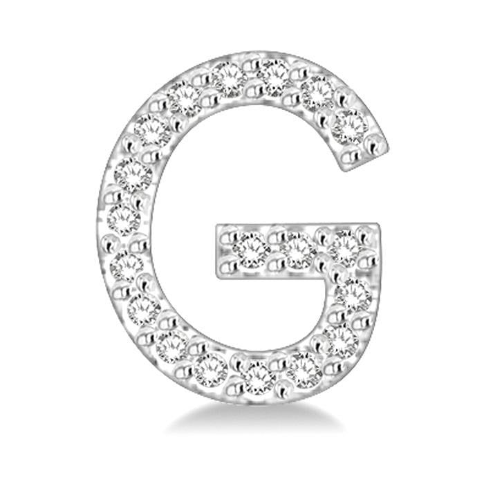 Block 'G' Initial Diamond Earrings