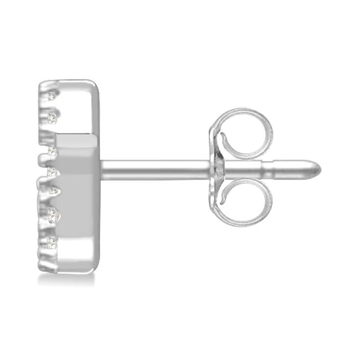 Block 'G' Initial Diamond Earrings