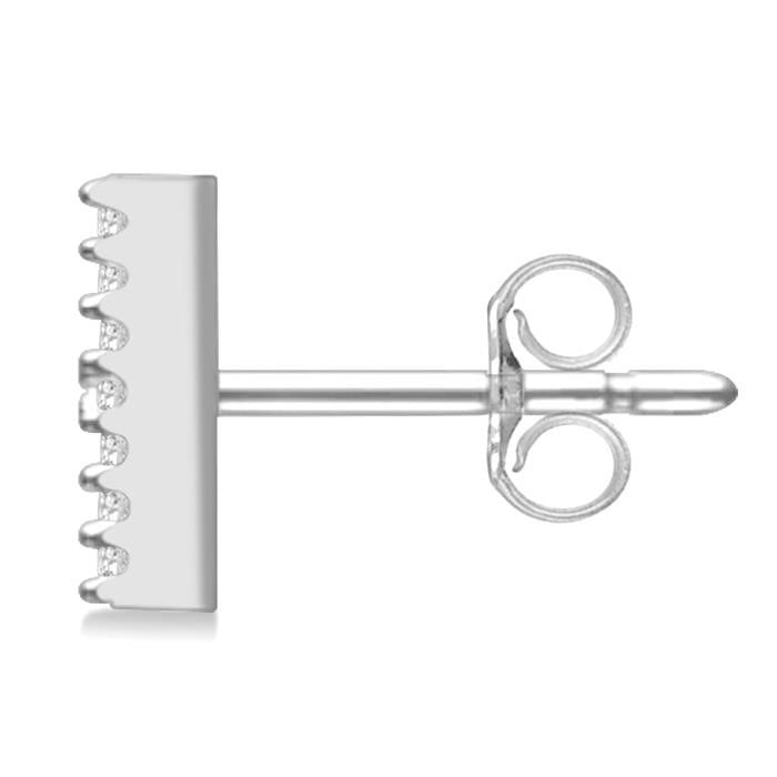 Block 'H' Initial Diamond Earrings