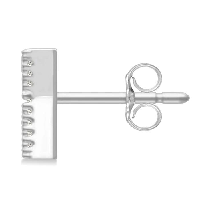 Block 'K' Initial Diamond Earrings