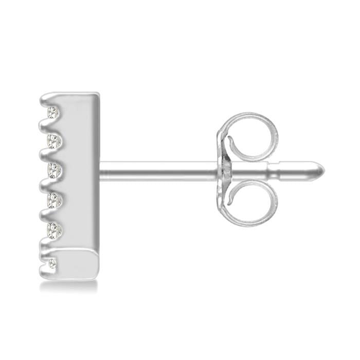 Block 'L' Initial Diamond Earrings