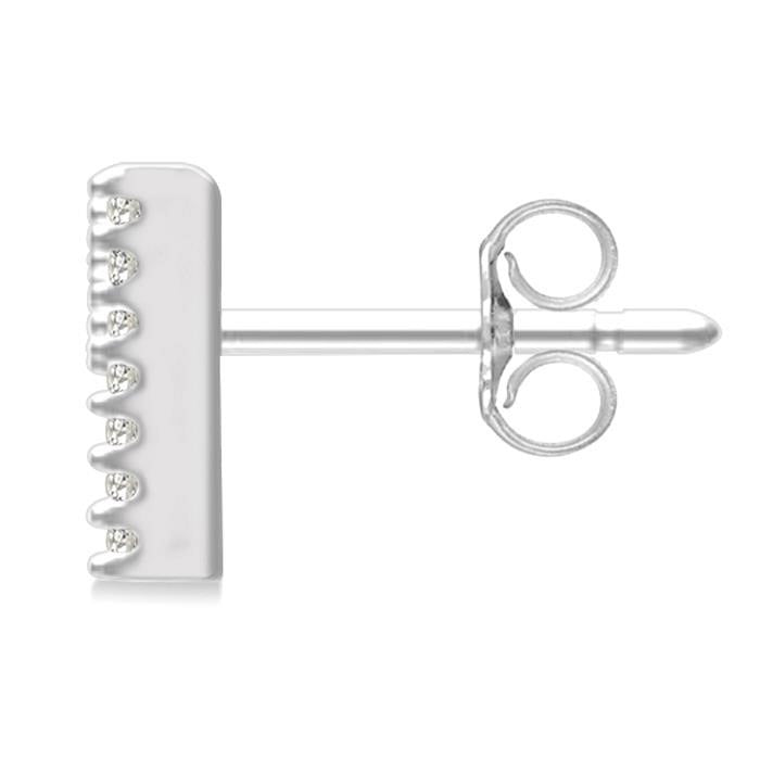 Block 'M' Initial Diamond Earrings