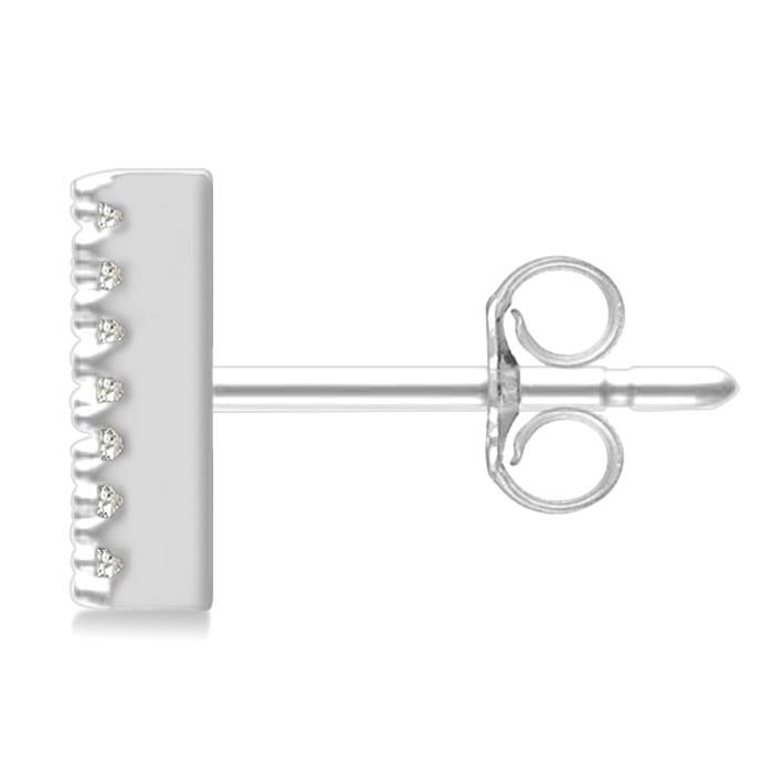 Block 'N' Initial Diamond Earrings