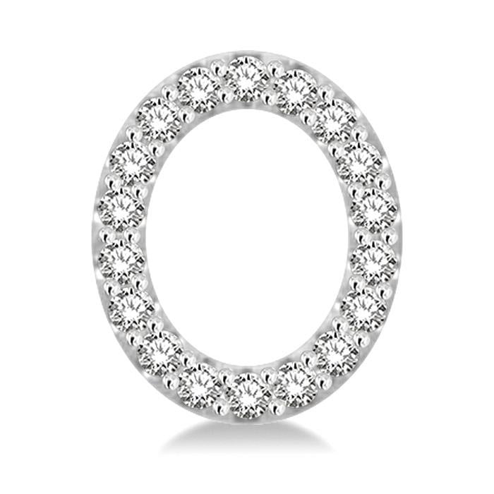 Block 'O' Initial Diamond Earrings