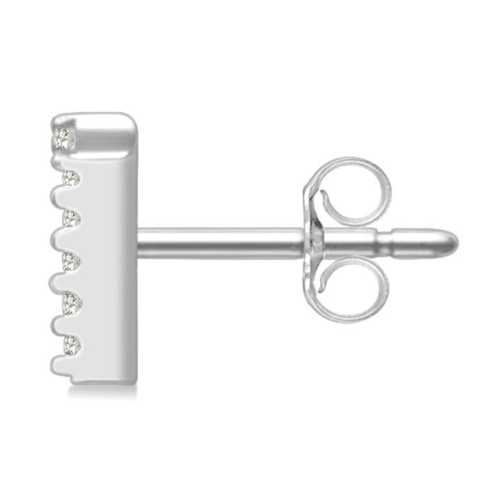 Block 'T' Initial Diamond Earrings