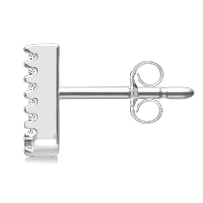 Block 'U' Initial Diamond Earrings