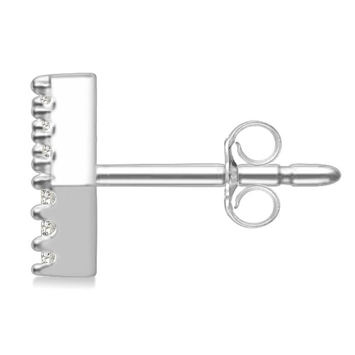 Block 'Y' Initial Diamond Earrings