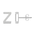 Block 'Z' Initial Diamond Earrings