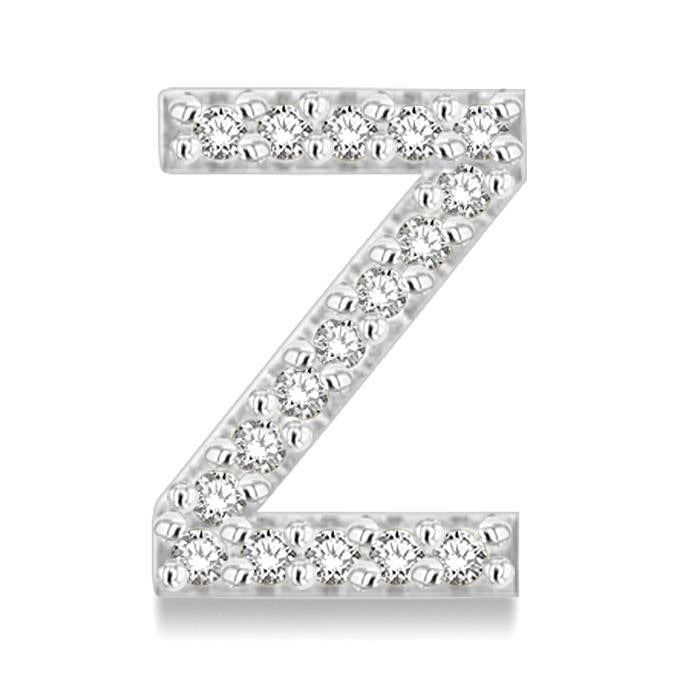 Block 'Z' Initial Diamond Earrings