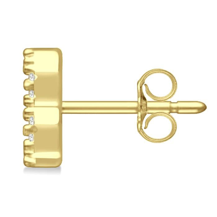 Block 'B' Initial Diamond Earrings